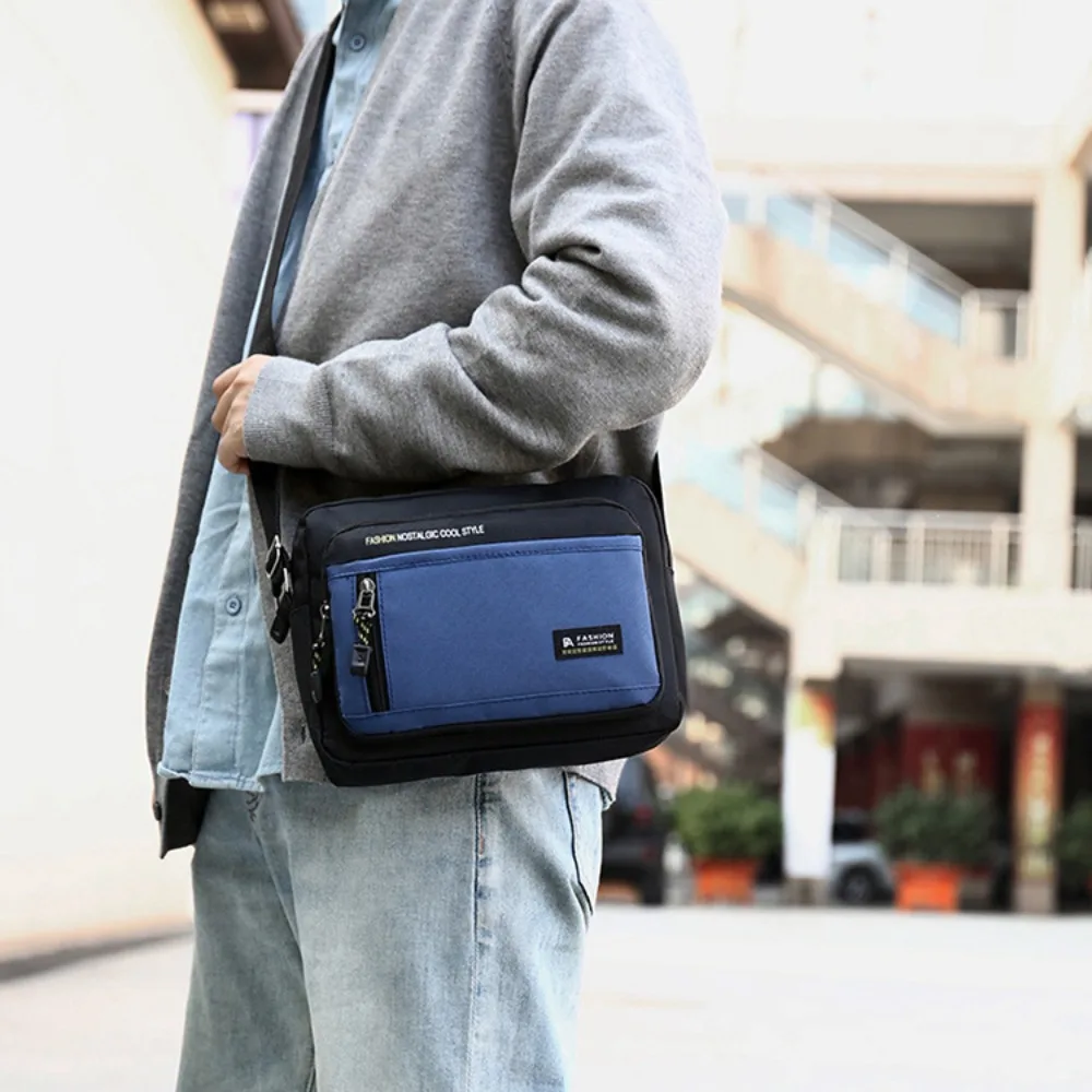 

Multi-pockets Men's Shoulder Bag Waterproof Travel Men's Business Bag Work Large Capacity Canvas Crossbody Bag for Male