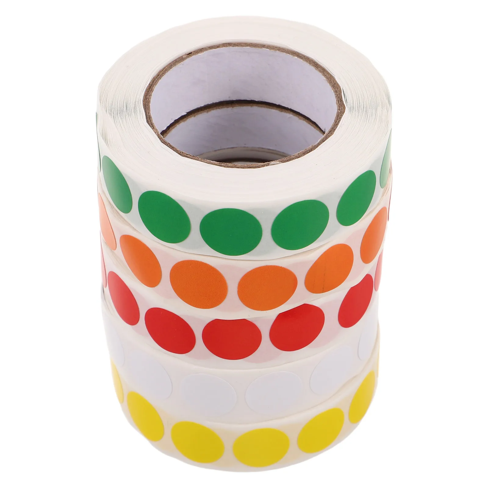 

5 rolls of Round Dot Stickers Self Adhesive Blank Labels Envelope Sealing Sticker Labels for DIY Inventory and Office Use