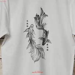 日本のアニメ愛好家のための長袖または半袖のアニメTシャツ,魚のシンボルが付いたゴジョゲト,jjk