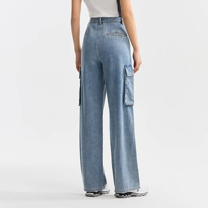 Semir Jeans Women High-Street Style Wide-leg Trousers Summer 2024 New Version Workwear Trousers Trendy and Cool
