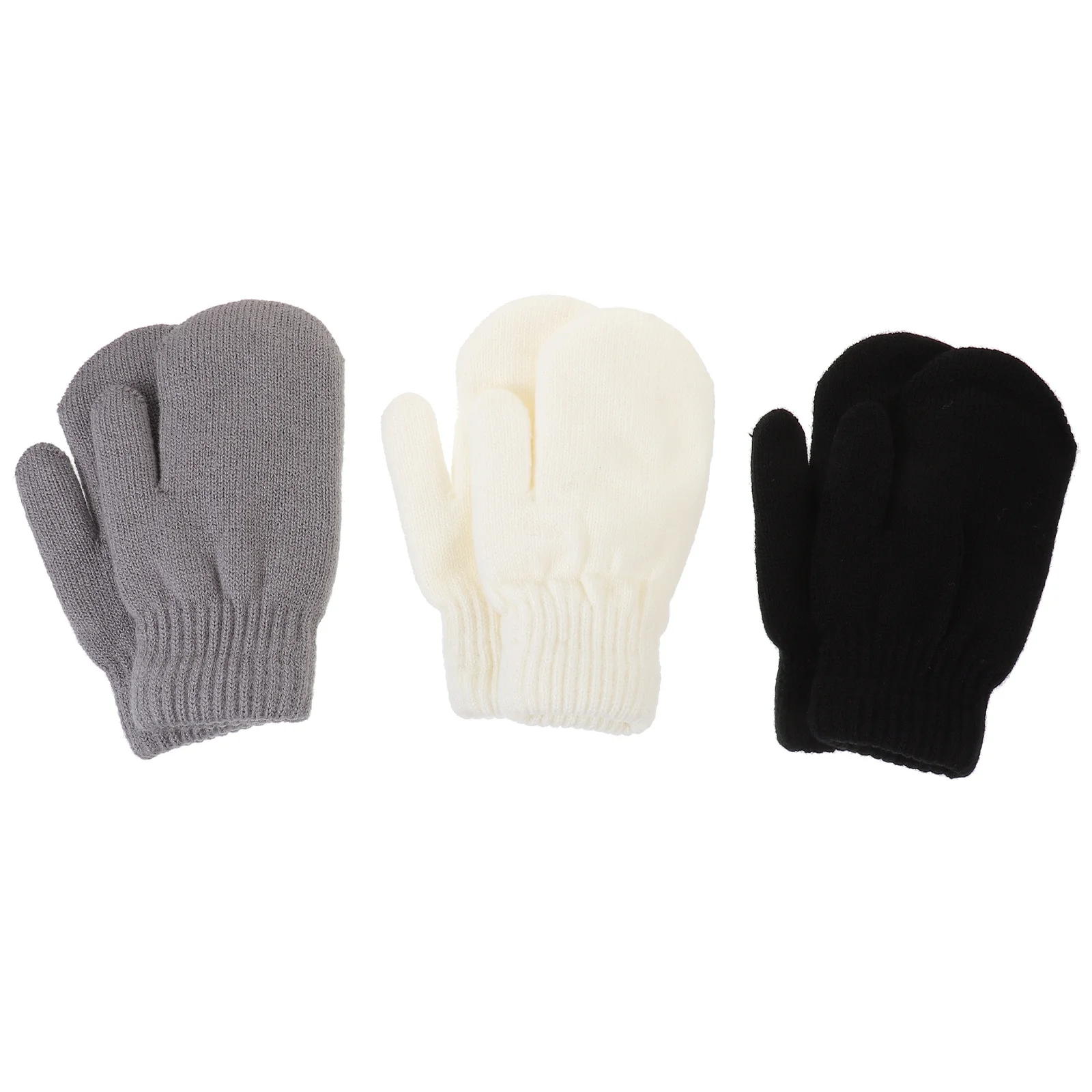 

3pcs Lined Warm Winter Thermal Outdoor Mittens For Women Men Extended Cuff Gloves Adult Winter Wear-Resistant Warm Gloves