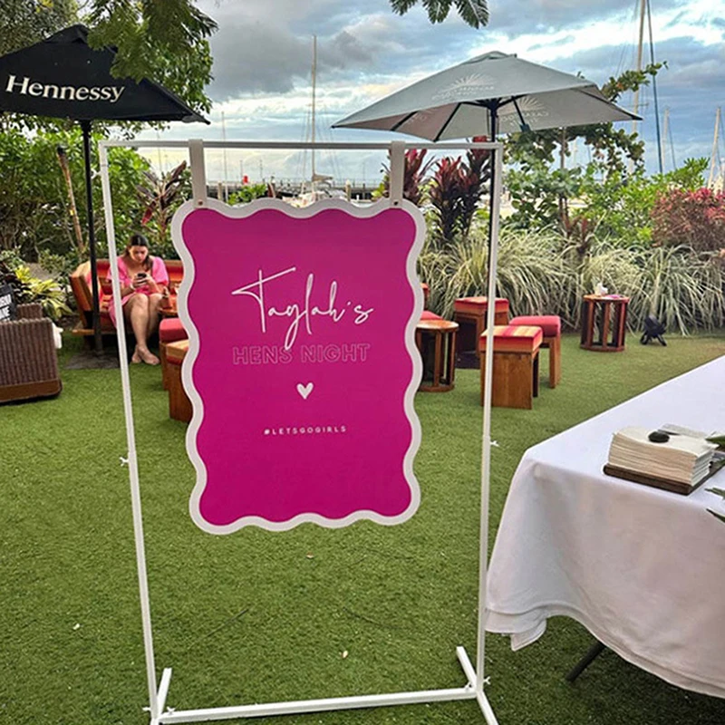 لافتة حفلات من الجلد، علامة زفاف، حزام معلق، علامة عرض الحدث، حزام معلق