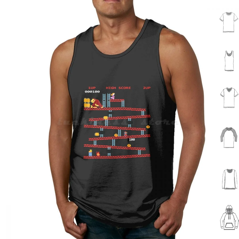 Gaming Arcade Retro Video Game Console Tank Tops Vest Sleeveless Gaming Arcade Video Console Vintage Gamer Game Arcade