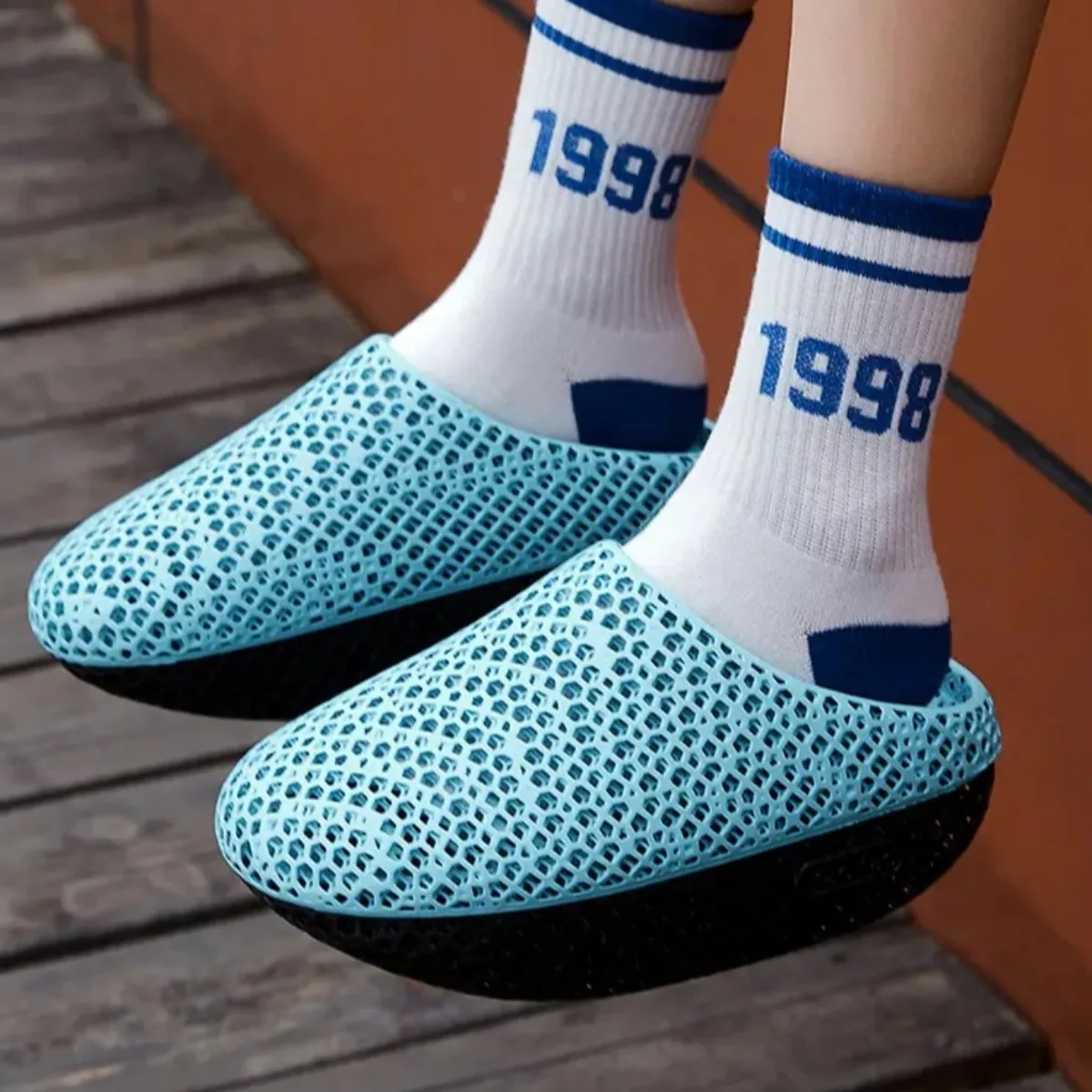 

Женские 3D-печатные шлепанцы 2026 года с индивидуальным дизайном, легкие дышащие быстросохнущие пляжные сандалии из сетки