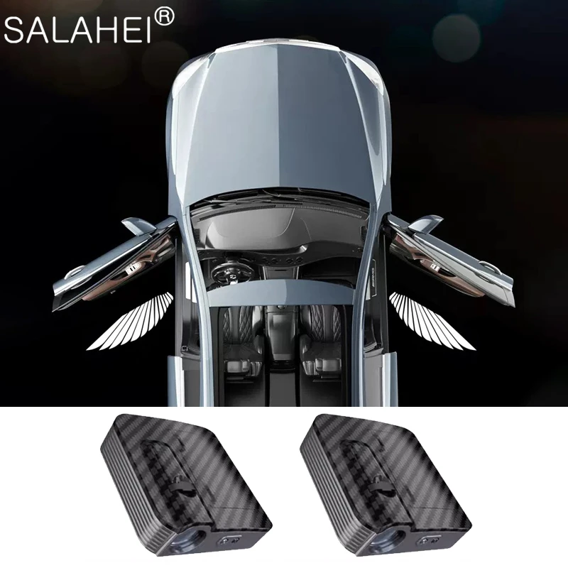Car Door LED Decoration Projector Light Angel Wings Shadow Welcome Lights Atmosphere Dream Fly Projection Lamp Auto Accessories