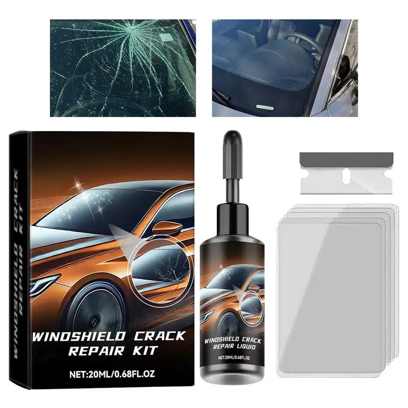 

Car Windshield Repair Kit Automotive Windscreen Tool Windshield Crack Repair Kit Glass Repair Fluid Quick Fix For Automobile