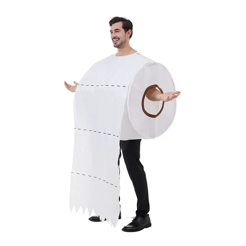 Adult Funny Rolling Paper 3D Print Cosplay Clothing for Halloween Cos Party Roll Paper Tissue Toilet Carnival Costume image 3