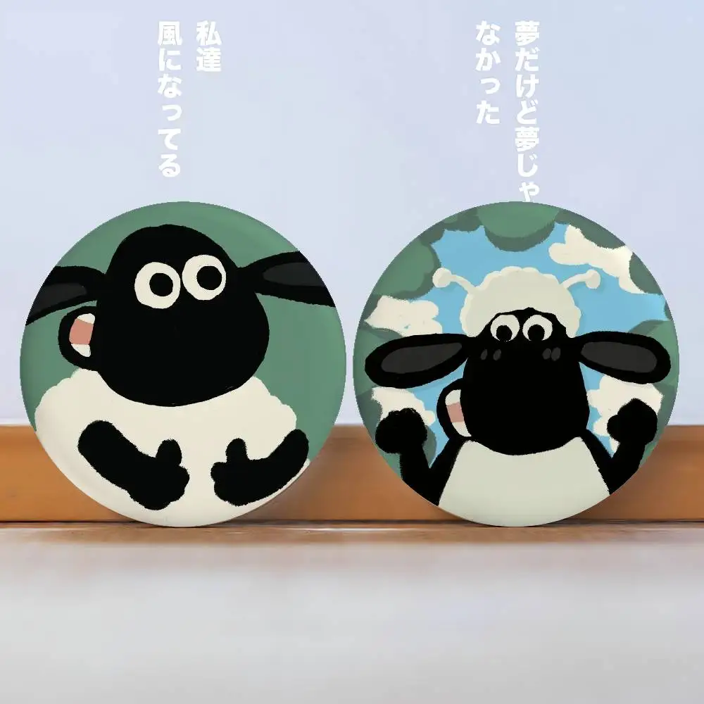 S-Shaun S-الأغنام شارات صفيح لينة زر دبوس بروش شارة معدنية مخصصة مجوهرات اكسسوارات قبعة حقيبة التلبيب