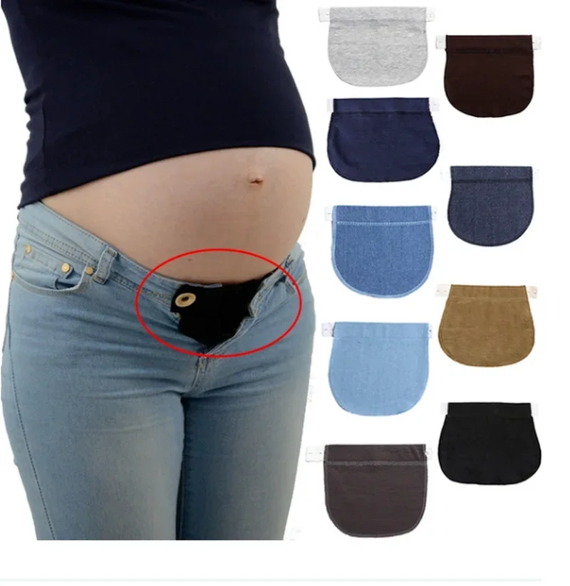 Maternity Pregnancy Waistband Belt Adjustable Elastic Waist Extender Clothing Pants For Pregnant