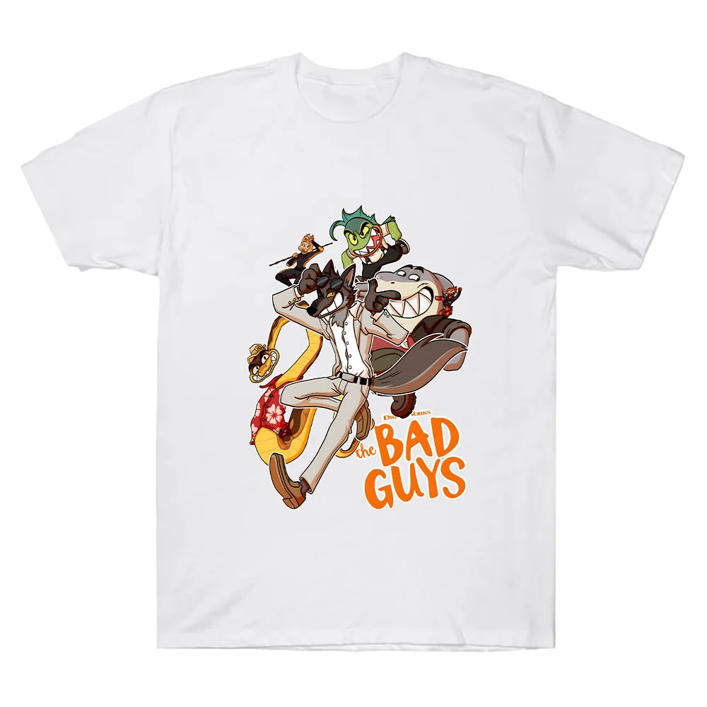 The Bad Guys 2 Cartoon Print T Shirts  Cotton Gift Creative Tee Shirt Summer Women Men Short Sleeve Loose Breathable Clothes Top