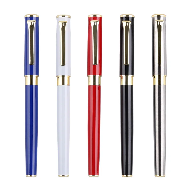 

HUASHILAI Blue Colors Stainless Steel Fountian Pens Luxury Artist Curved Tip 1.0mm F0.5 School Supplies Business Calligraphy Pen