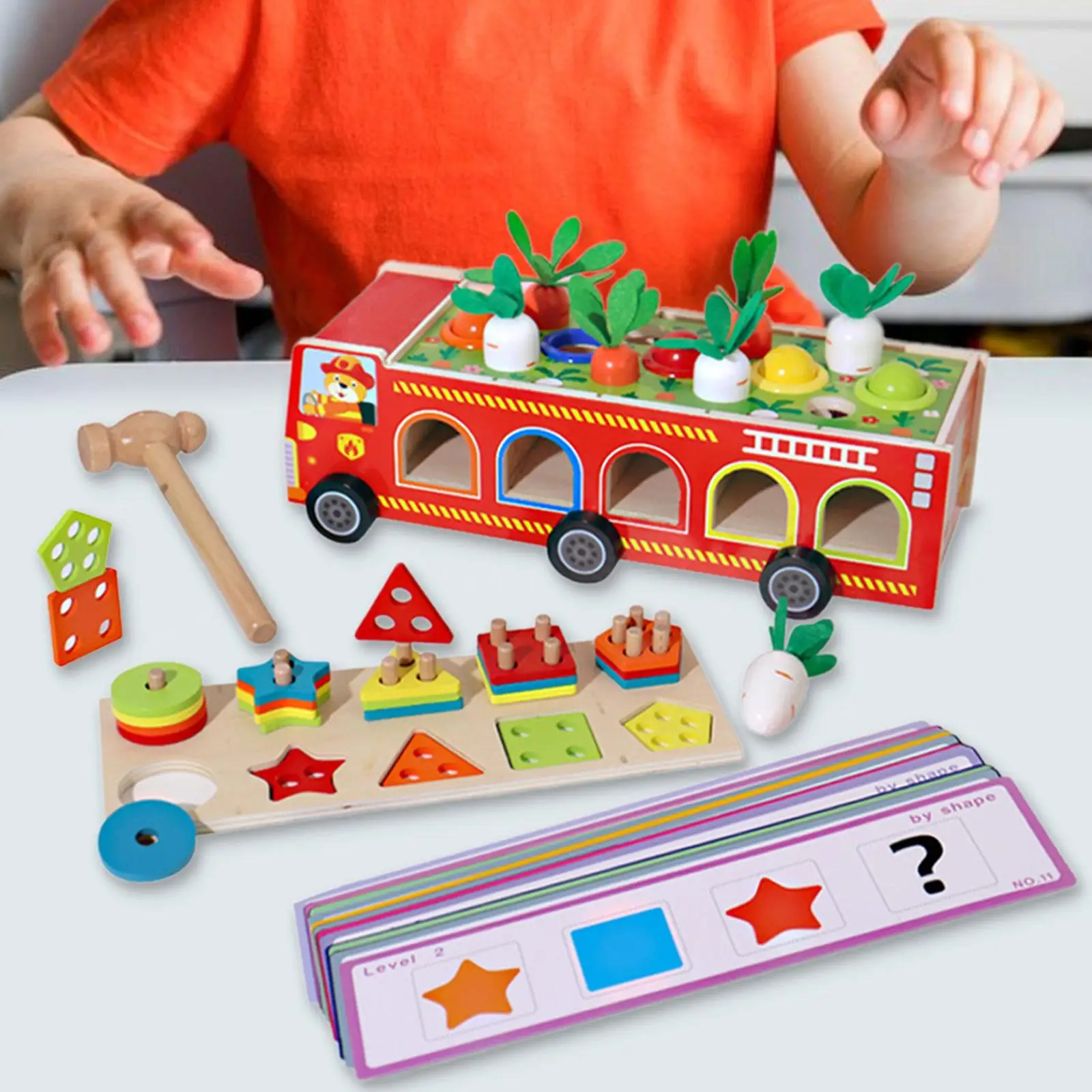 Montessori brinquedos educativos para crianças, classificando brinquedos correspondentes para crianças