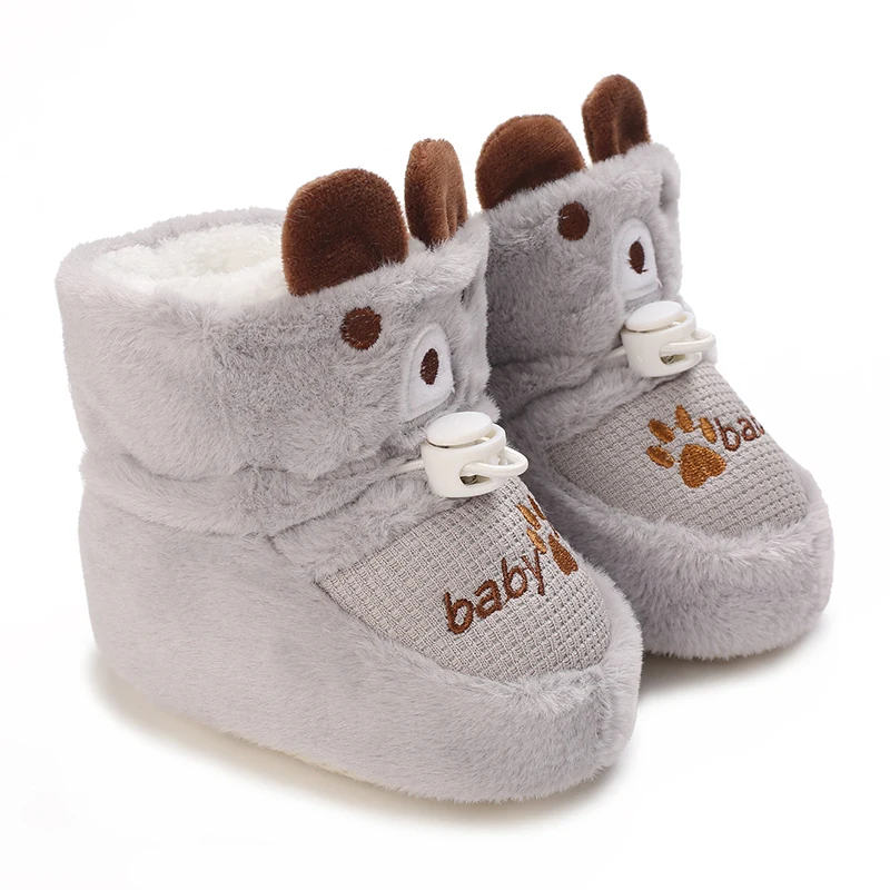 0-18M Winter Baby Jungen Mädchen Warme Baumwollschuhe Weiche Sohle Bequeme Freizeitschuhe zum Gehen – Detail 10