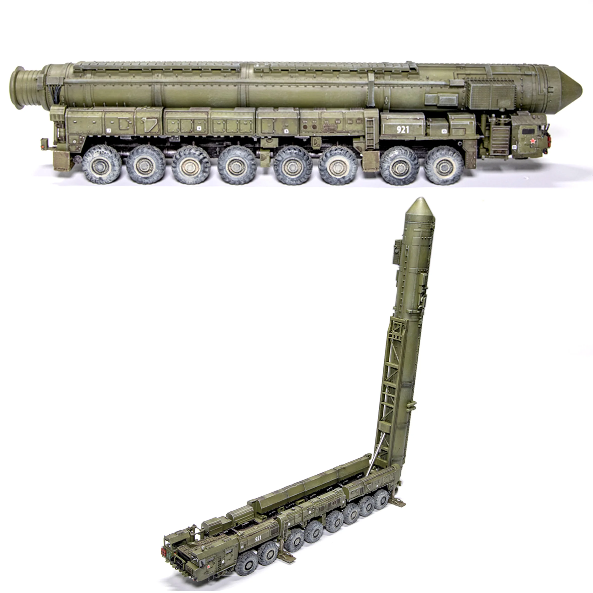 1: 72 AM Russian TOPOL-M RT-2PM2 intercontinental ballistic missile model (metal strut) Finished product collection model