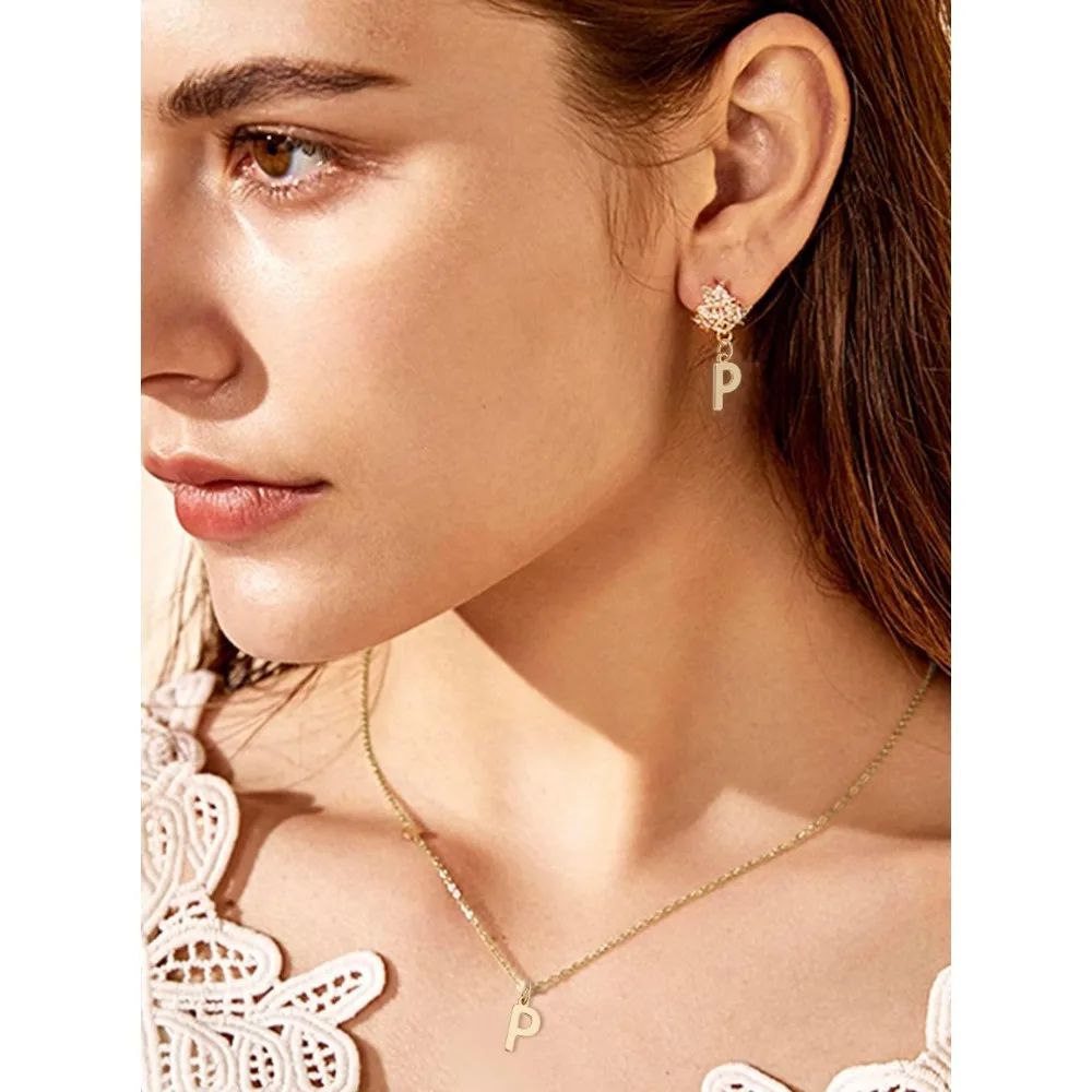 8 قطعة حرف P سحر صنع المجوهرات سحر A-Z الأبجدية قلادة لصنع المجوهرات قلادة سوار اليدوية