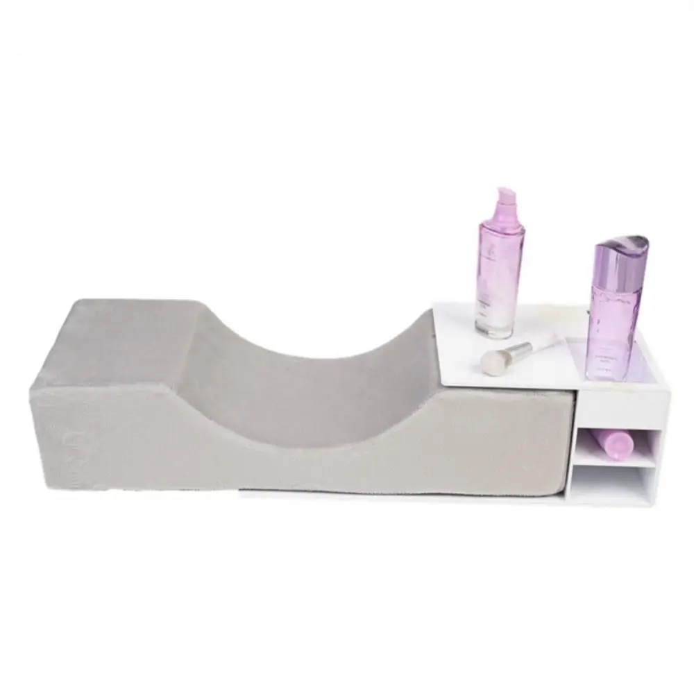 وسادة تمديد للرموش بتصميم على شكل حرف U، غطاء قابل للفصل، وسادة رأس للرموش مع جيب مريح