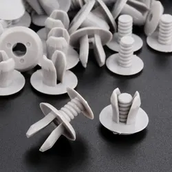 50Pcs Auto Fasteners Trim Panel Lining Clips Gray Plastic Retainer Car Clips for VW Volkswagen T4 T5 Transporter Eurovan