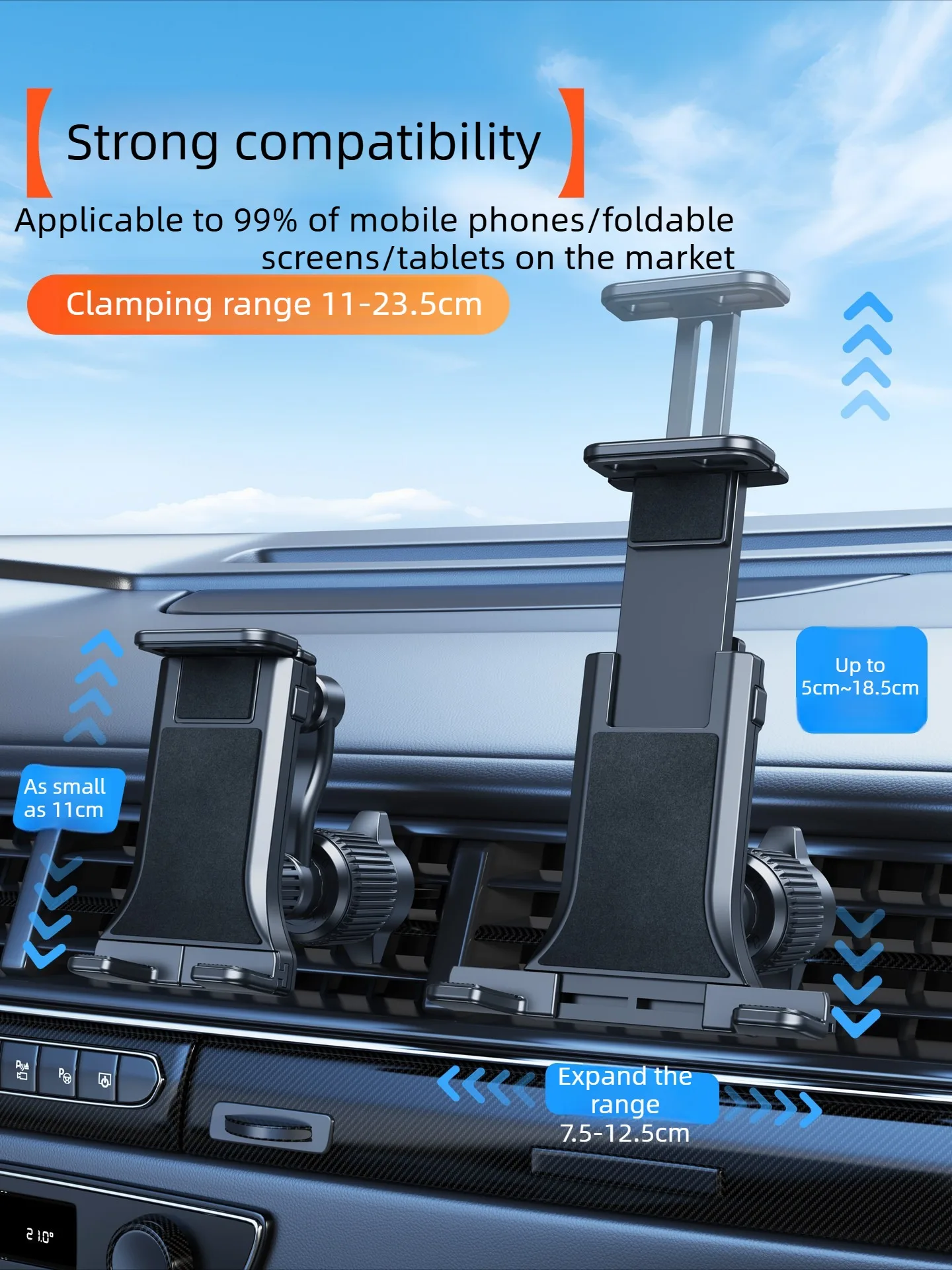 Eary Z Fold 8 Autohalterung für Lüftungsschlitze für faltbare Handys 360° ° Drehbarer Tablet-Ständer für Galaxy Z Fold 8 Ultra 7 6 5 iPhone – Detail 3