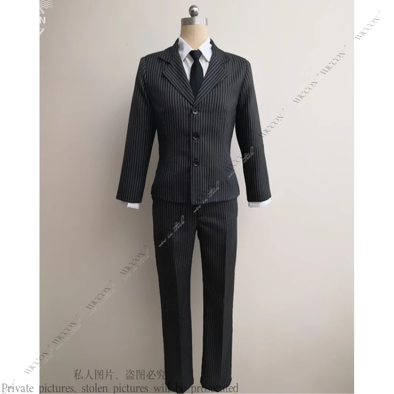 Mafia Family Sawada Tsunayoshi Cosplay Costume Cape+Shirt+Pants+Coat+Necktie Black Suit Comic-Con High Quality Bespoke Clothing