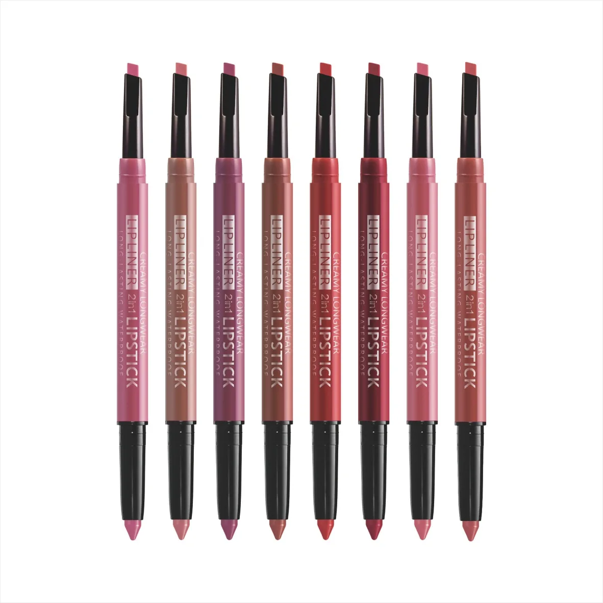 8 colores mate impermeable terciopelo desnudo lápiz labial delineador de labios Sexy rojo rosa pigmentos maquillaje de larga duración delineador de labios sin manchas