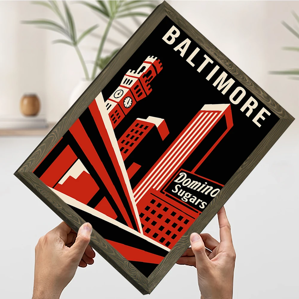 بالتيمور خمر السفر الطباعة المشارك تخصيص صور الرسم على لوحات القماش الجدارية للديكور غرفة ديكورات المنزل