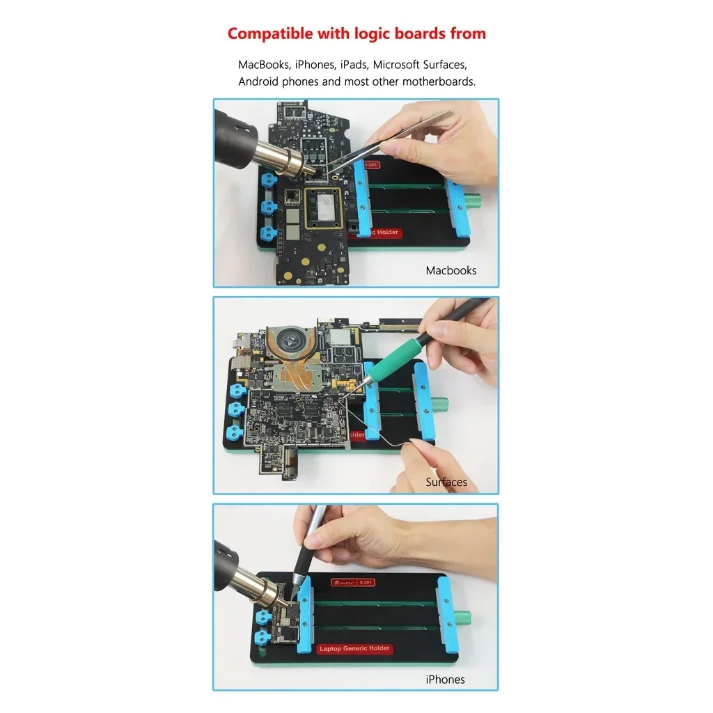 S-201 Generic Logic Board Holder for Macbook IPhone PCB Solderinging BGA IC Chip Maintenance Fixture Motherboard Repair Tool
