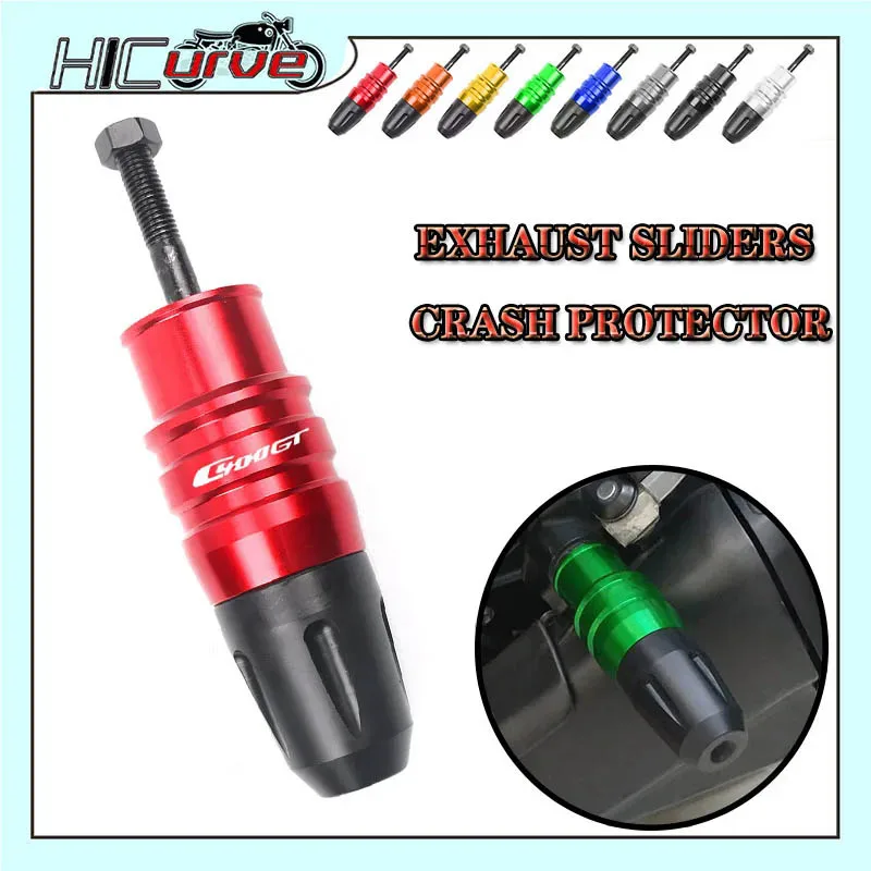 

Motorcycle Aluminum Frame Exhaust Sliders Crash Protector Pads Crash silder Fit For C400GT C 400GT C400 GT