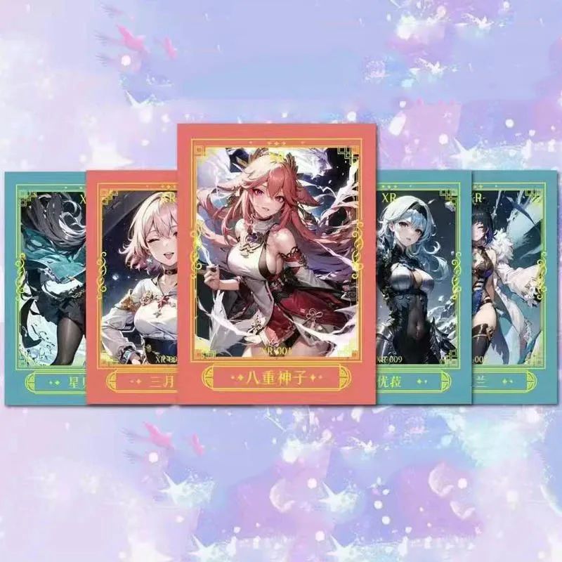 Deusas história booster caixa coleção cartão tempo e espaço tecelagem tema série personagem feminino cartão jogando cartas mesas jogos