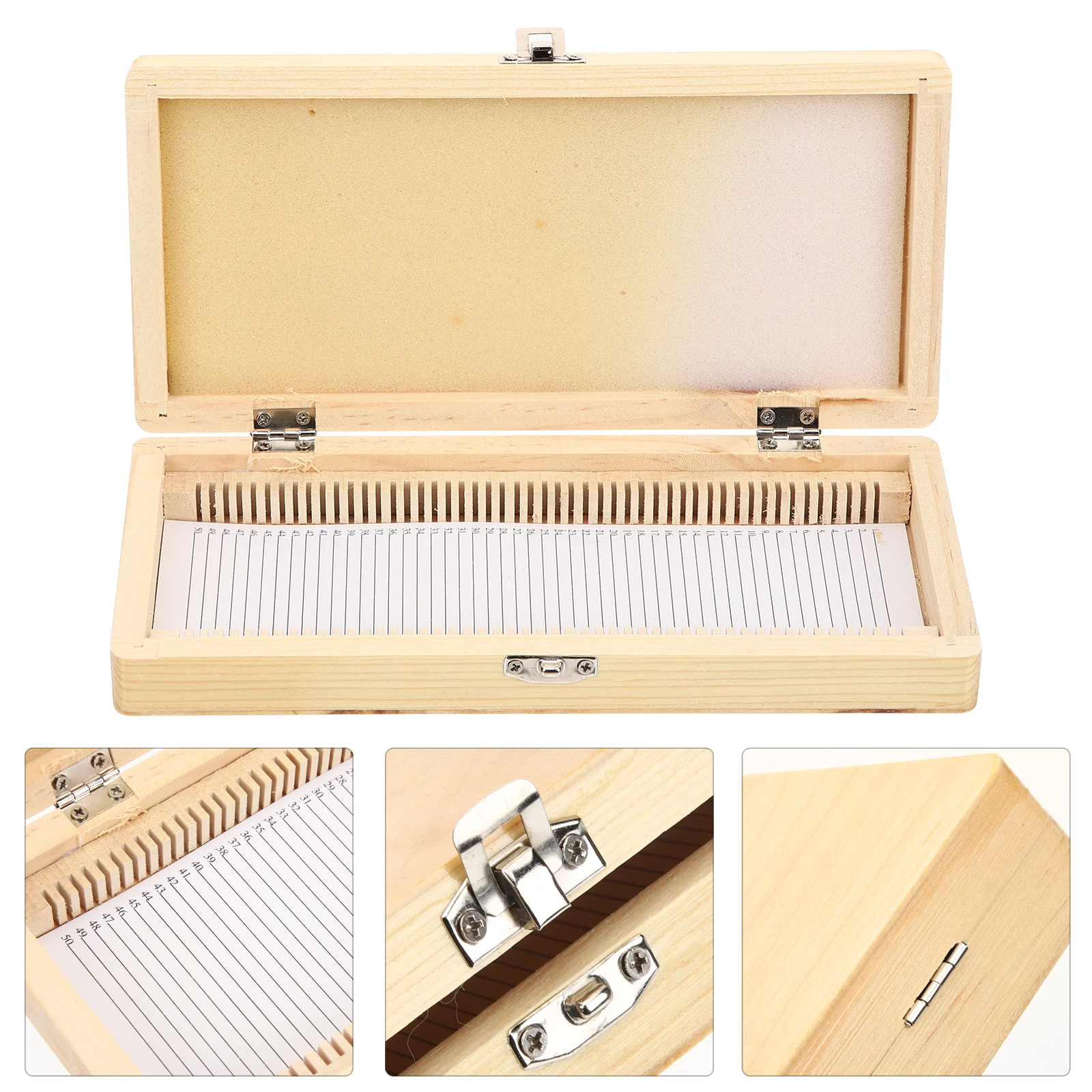 

Wooden Slice Box for Microscope Slide Storage Stainless Steel Container Lab Equipment Teaching Accessories Premium Craftsmanship