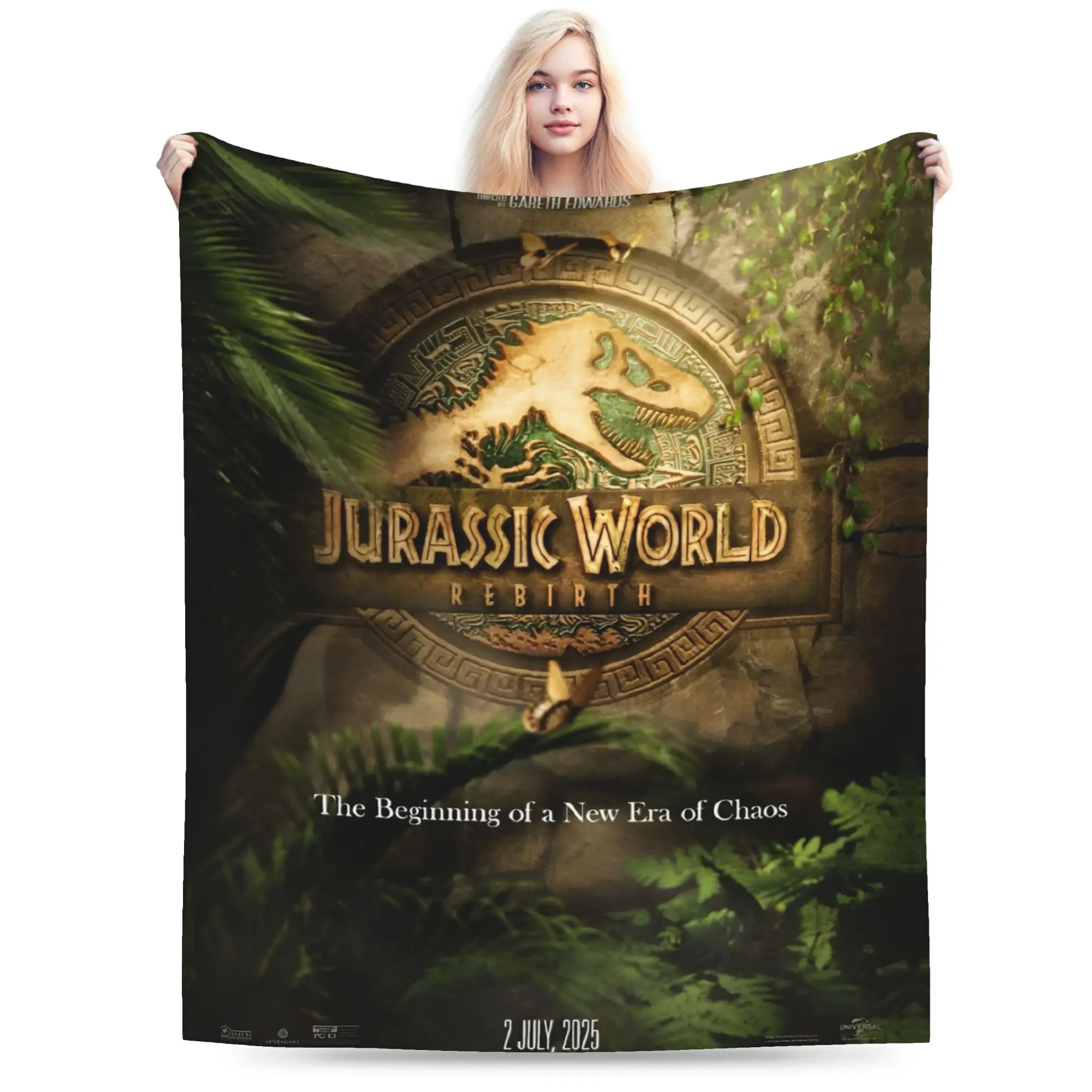 العالم الجوراسي 4 ولادة جديدة 2025 بطانية مريحة لينة رمي البطانيات للأريكة 50x60 بوصة أحجام متعددة قطعة البساط #5