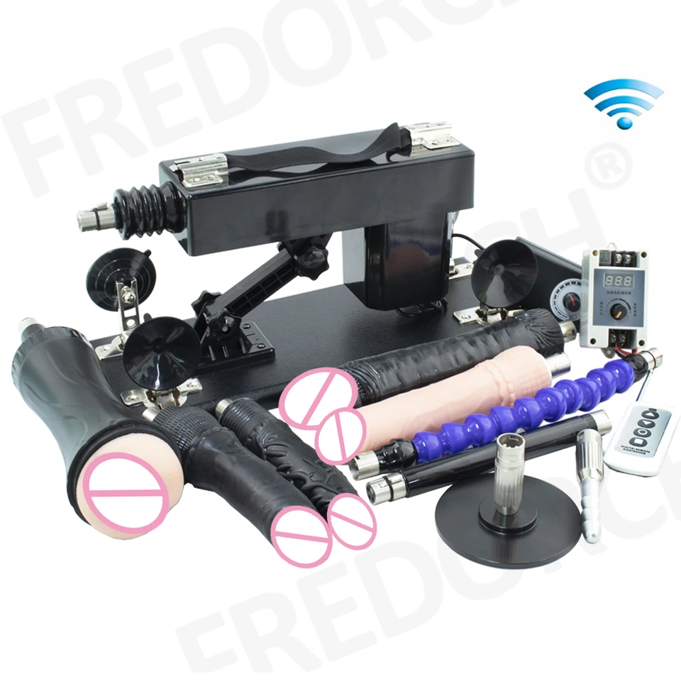 Fredorch New Sex Machine for men and women female vibrator with  Dildo adjustable angle retractable machine guns sex toys