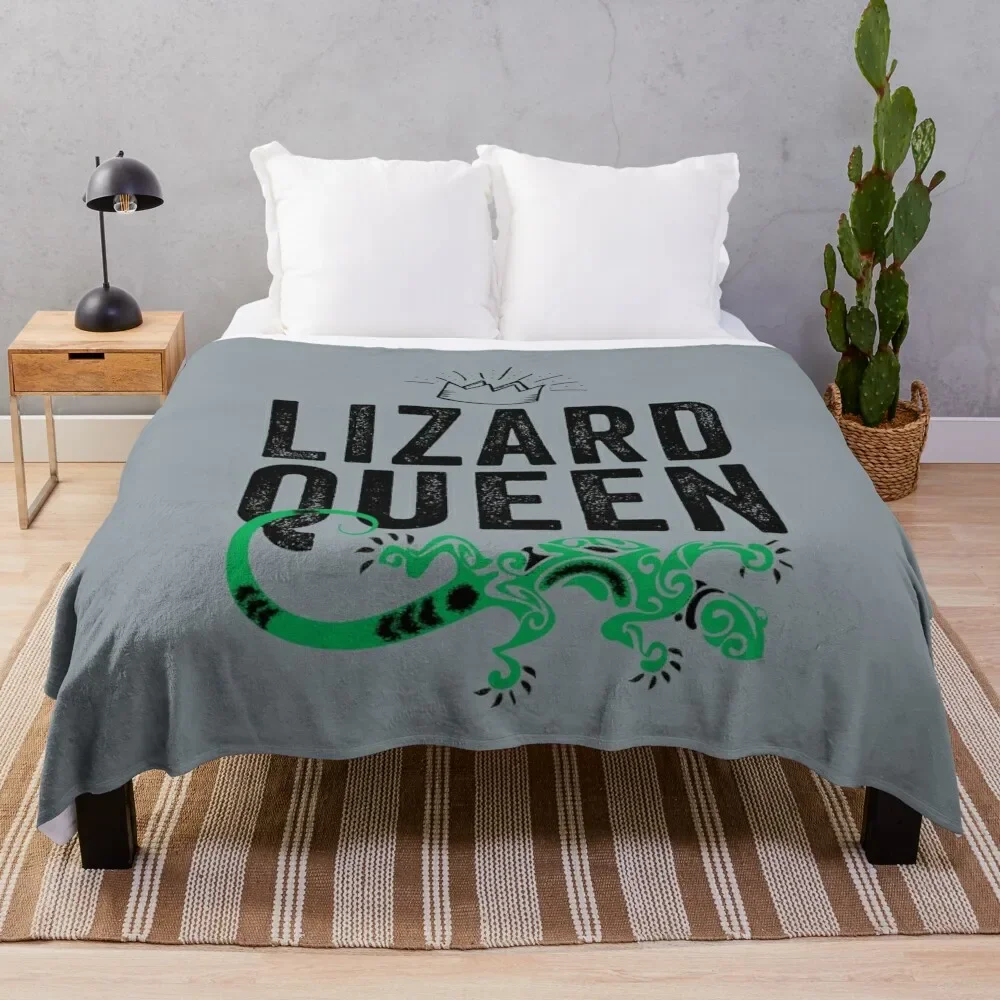 

Lizard Queen Throw Blanket Tourist sofa bed Flannels Blankets