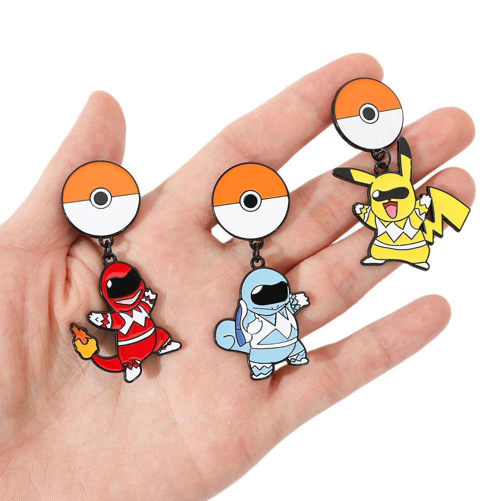 6 Pcs Creative anime Brooch Fashion Pikachu Metal Badge Jewelry Clothing Backpack Accessories Gift For Friends
