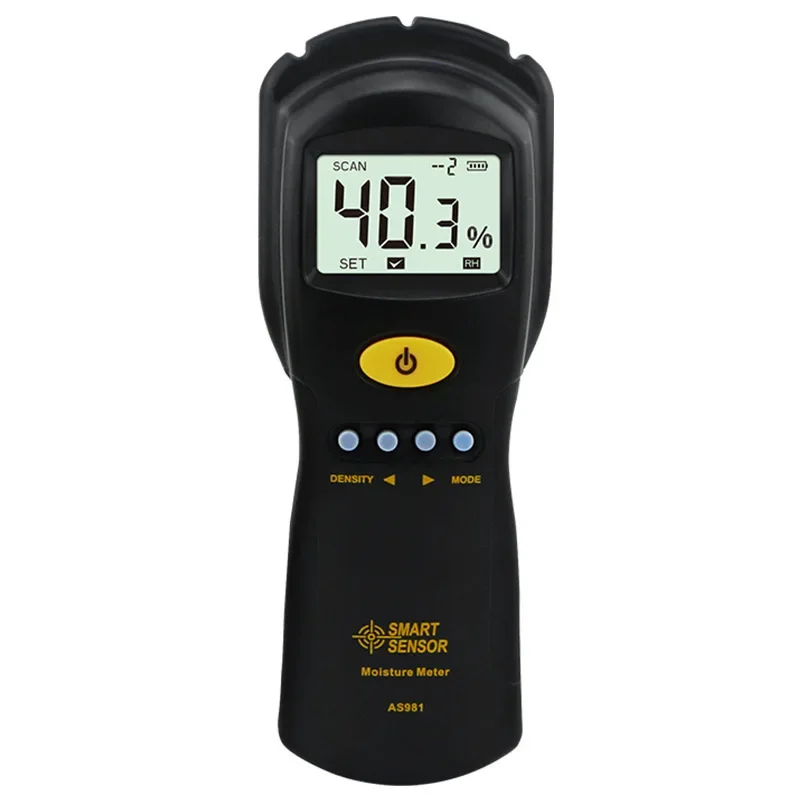 AS981 Digital Hygrometer Moisture Meter for Wood /cardboard Lumber Humidity Tester Fast & Precise Microwave Measurement