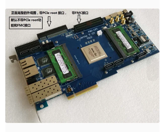 For altera fpga pcie development board ArriaV Development board intel fpga sfp Ethernet srio