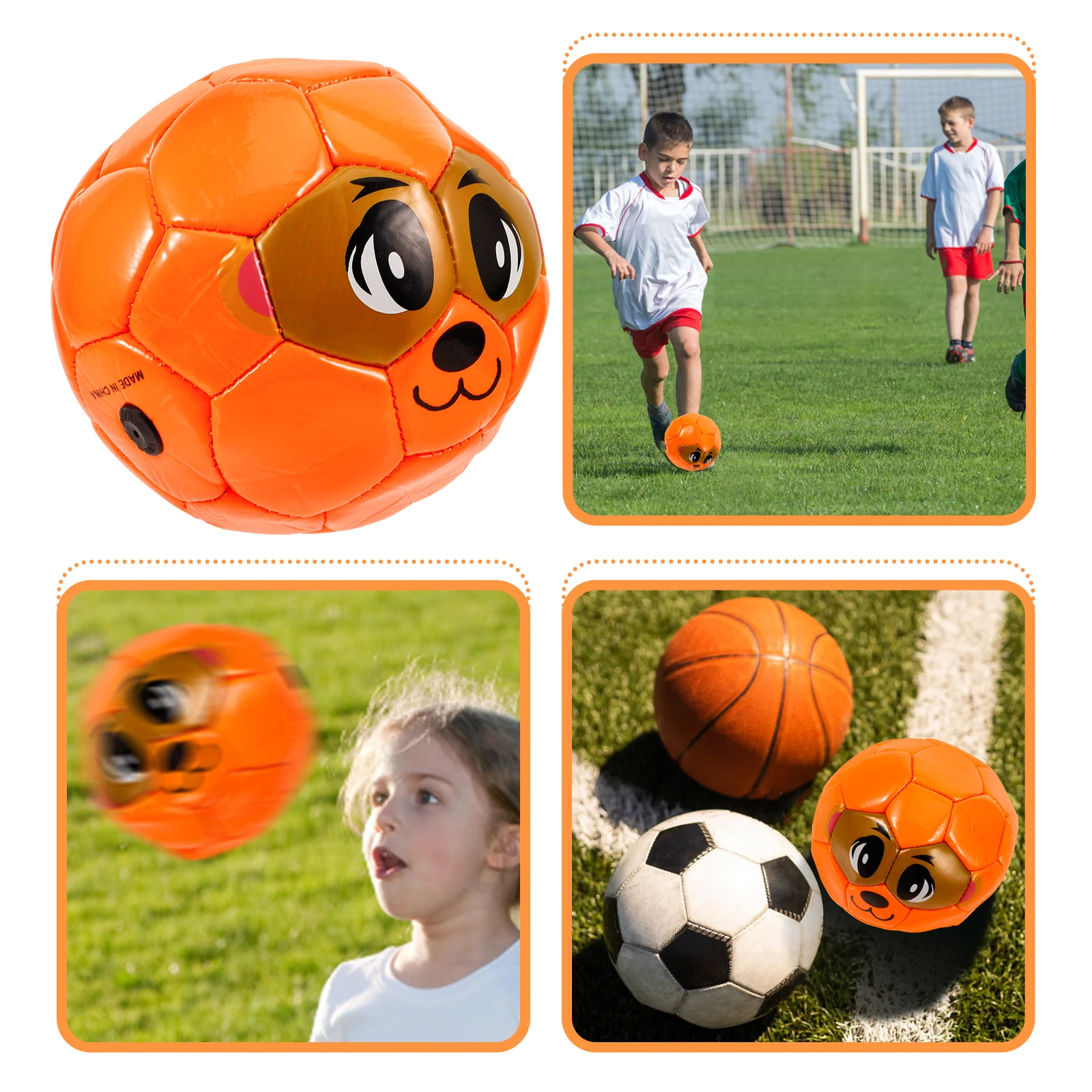 動物サッカーインフレータブルソフト PVC キッズサッカーボール鮮やかな色ポータブル幼児屋外トレーニングベビースポーツサッカー