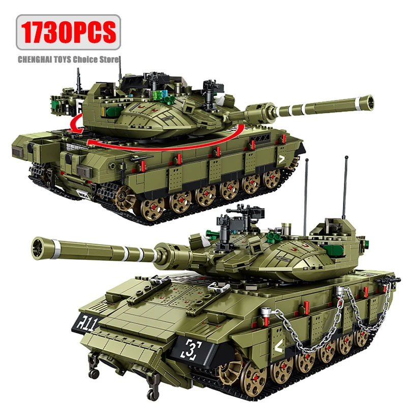 WW2 Military Leopard 2 a4 Battle Tank Series Building Blocks Brick Model MOC Army arma Boy Set Kid Toy regalo di natale per bambini