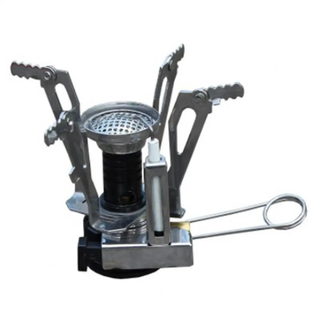 Outdoor Mini Gas Stove Foldable Burner Switch Valve Load-bearing Heat-resistant Folding Camping Gas Stove