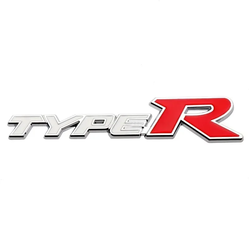 3D Metal Type R Logo griglia anteriore Badge posteriore tronco emblema decalcomanie per Honda Civic TYPER CRV HRV Accord Fit accessori per auto