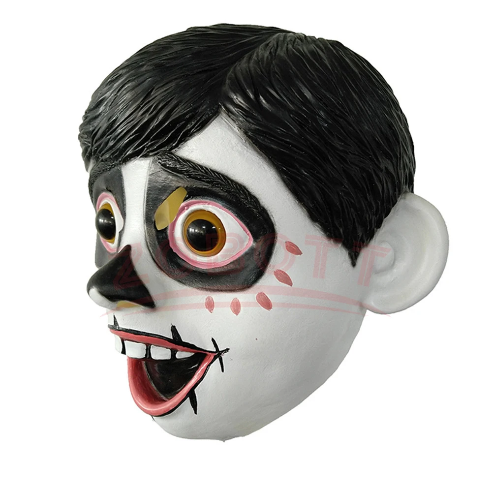 Anime Hector And Miguel Cosplay Mask Anime Skeleton Latex Headgear Halloween Carnival Party Roleplay Mask For Men Boys - view 5