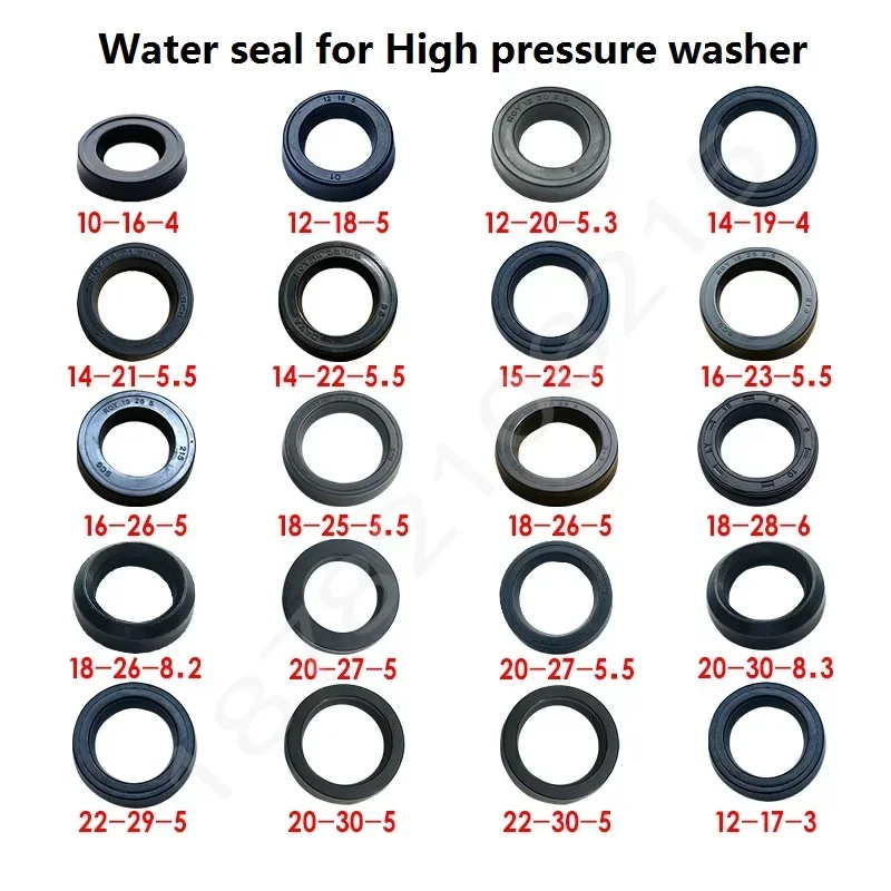 High pressure washer washing machine Car Head Accessories Water Seal 10x16x4 12x17x3 12x18x5 12x20x5.3 14x20x5mm sealing bowl