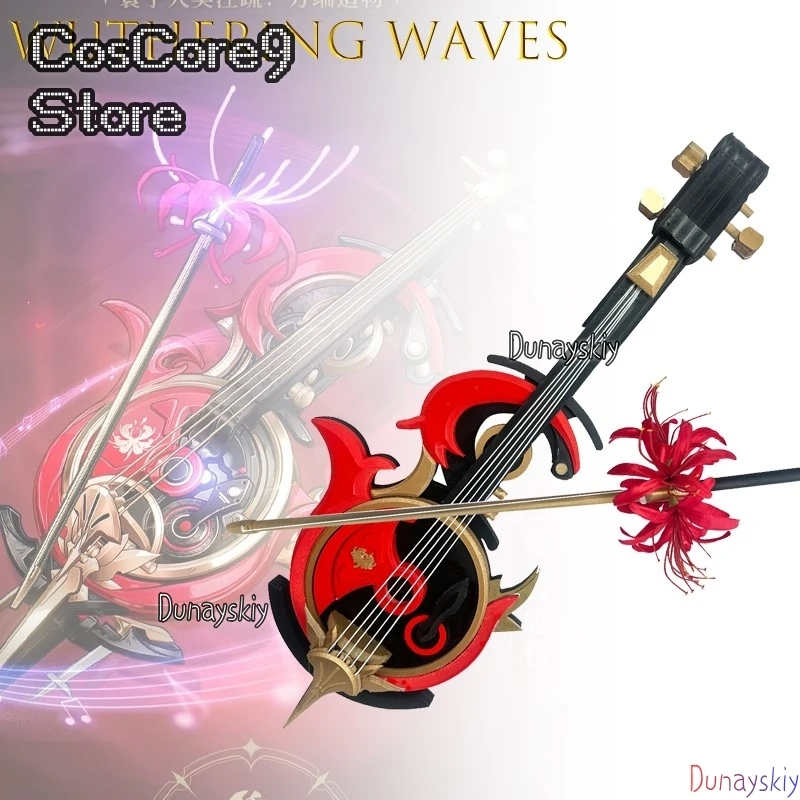 

‌ ‌ ‌ ‌ ‌ ‌ Wuthering Waves phrolova Higanbana Staff Oblivions ForgetMeNot Violin Signature Косплей Реквизит для скрипки Играется 코스프레 의상