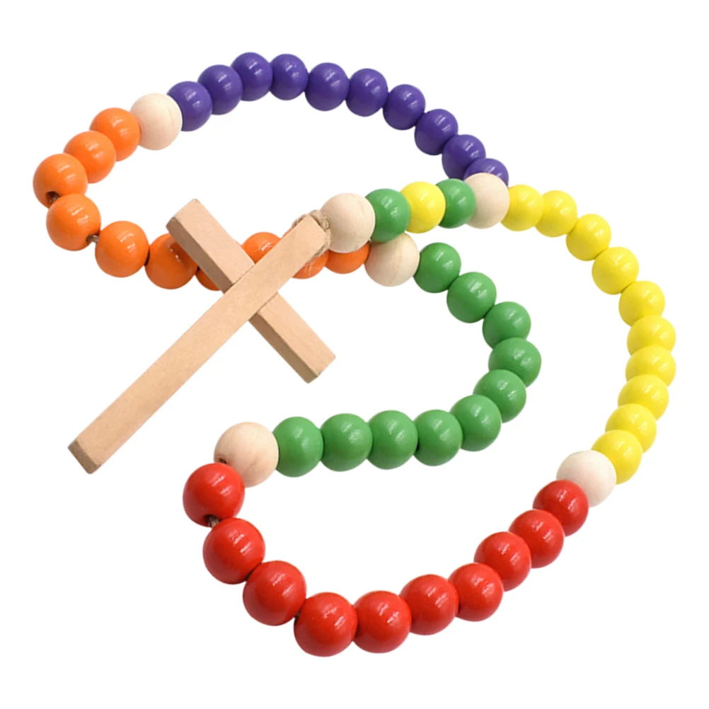 

Colorful Wooden Beads Garland Decor String Farmhouse Outdoor Christmas Holiday rustic decoration wooden pendant