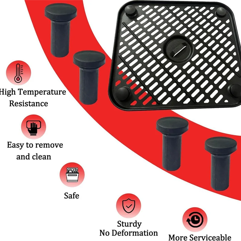 ABKR-8PCS قواعد مطاطية للمقلاة الهوائية كوسوري مقلاة الهواء محمصة فرن كومبو 10QT مقلاة الهواء فرن صينية قدم