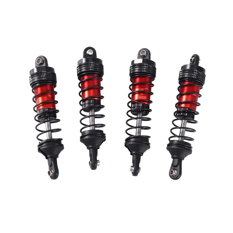 

MACH-8Pcs Metal Front And Rear Shock Absorber For Wltoys 144001 144010 124007 124016 124017 124019 RC Car Upgrade Parts,Red