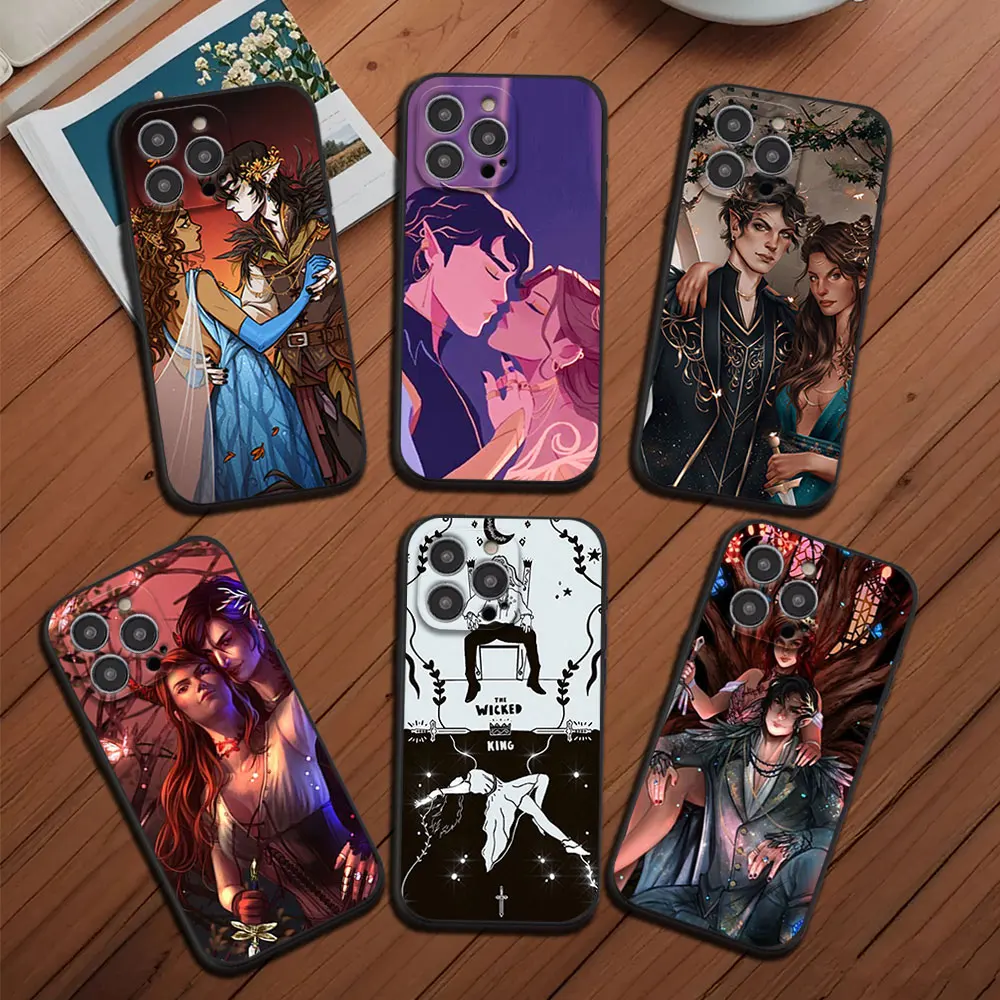 The Cruel Prince Jude And Cardan Phone Case for iPhone 12 11 13 14 15 16 Max Pro Plus Black Soft Silicone shell