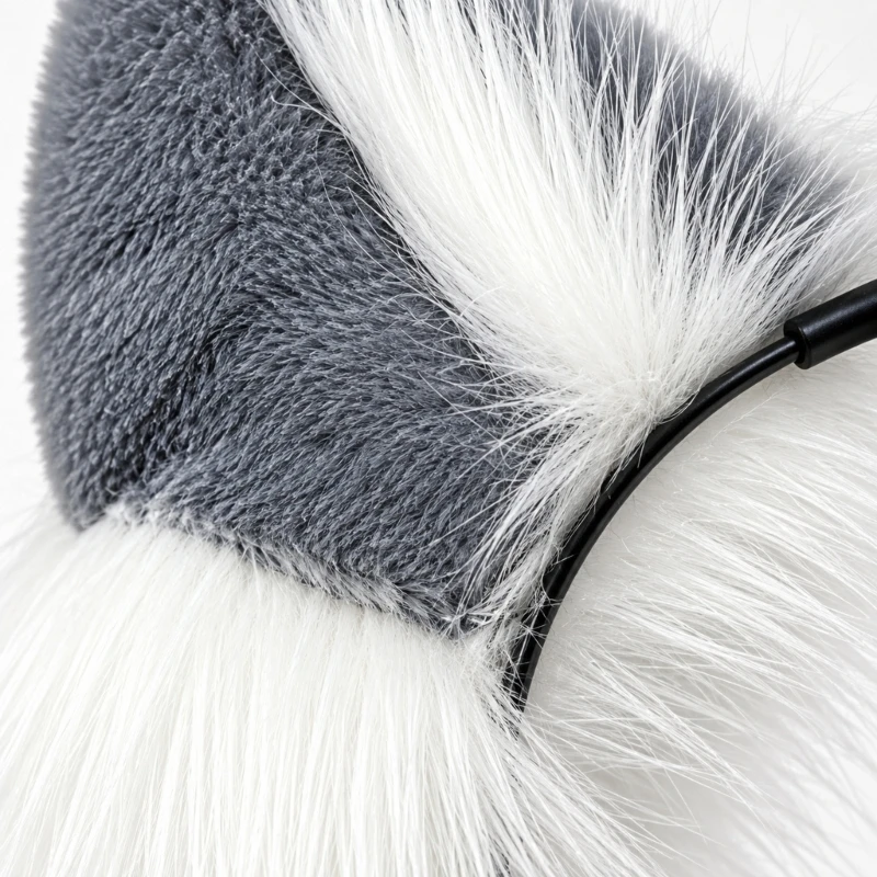 2025 New Plush Siamese Ear Hairband for Cosplay, Stage, and Character Costumes