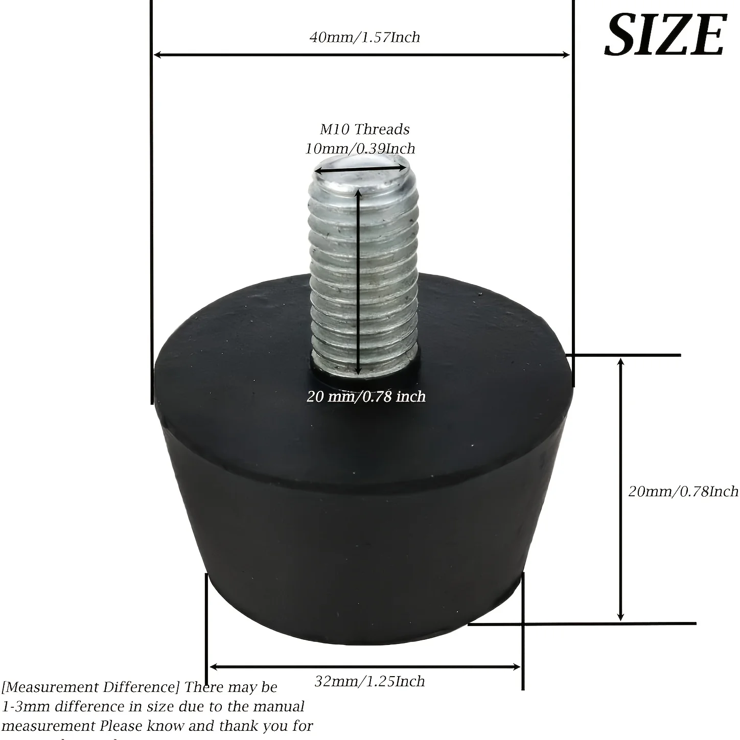 4Pcs Rubber Adjustable Feet Pad With Screw Table Chair Balck Leveling Foot Pad Furniture Leg Anti-shock Protecti view 2