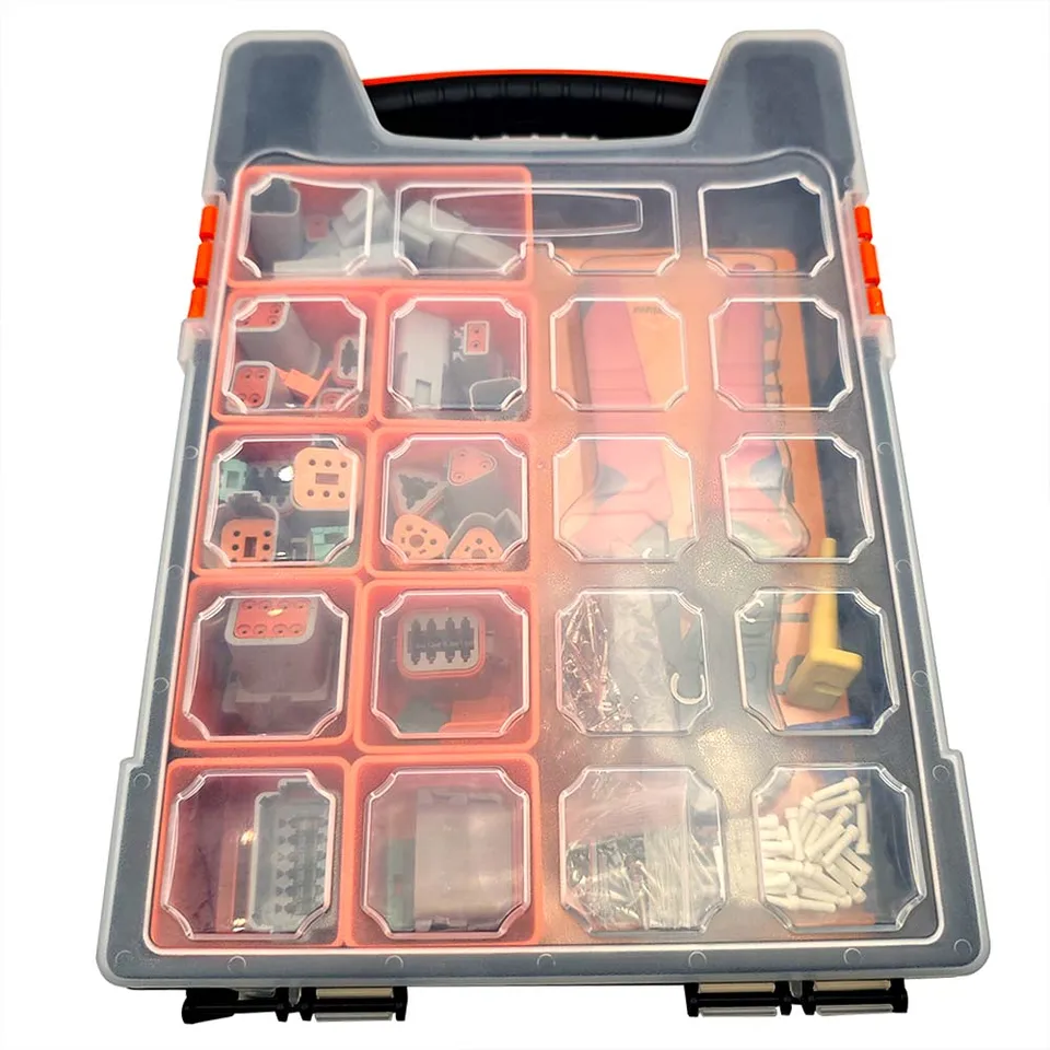 240 Piezas 18 Kits Kit de Conectores DT Deutsch, Herramienta de Crimpado de Cables, 16 Contactos Estampados para Cableado Automotriz de 14-18 AWG, 2/3/4/6/8/12 Pines 6