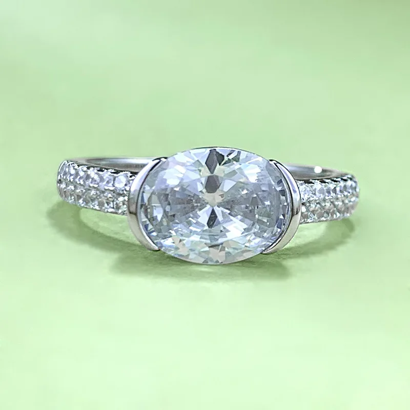 

Женский роскошный набор из серебра 2024 пробы с цирконом 7*9 высокого качества